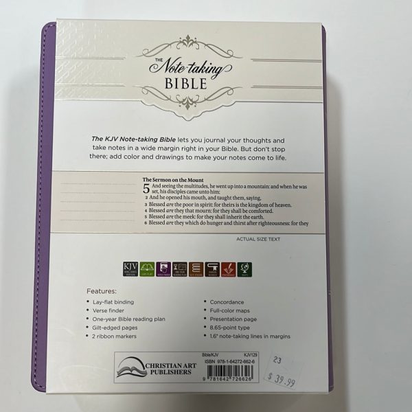 KJV NOTE TAKING PURP FLOR BIBLE-6626 Online