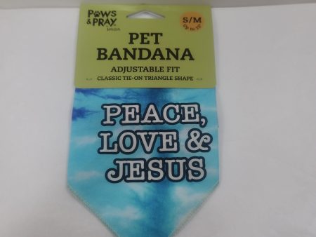 PEACE LOVE JESUS SM MD BANDANA-3657 Online