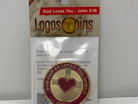 GOD LOVES YOU JOHN 3:16 COIN-1706 For Sale