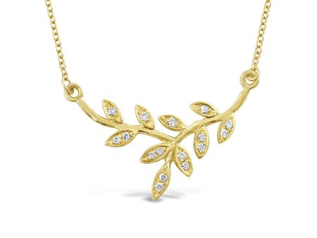 Olive Branch Diamond Necklace Online Hot Sale