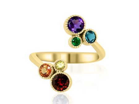 Double Circle of Love Rainbow Ring Discount